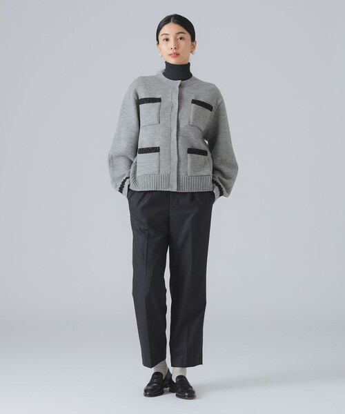 EFFE BEAMS（エッフェビームス）の「3G ウール ジャケット カーディガン（カーディガン/ボレロ・レディース・ネイビー/ライトグレー・ONE SIZE）」の10枚目の写真