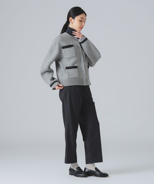 EFFE BEAMS（エッフェビームス）の「3G ウール ジャケット カーディガン（カーディガン/ボレロ・レディース・ネイビー/ライトグレー・ONE SIZE）」の17枚目の写真