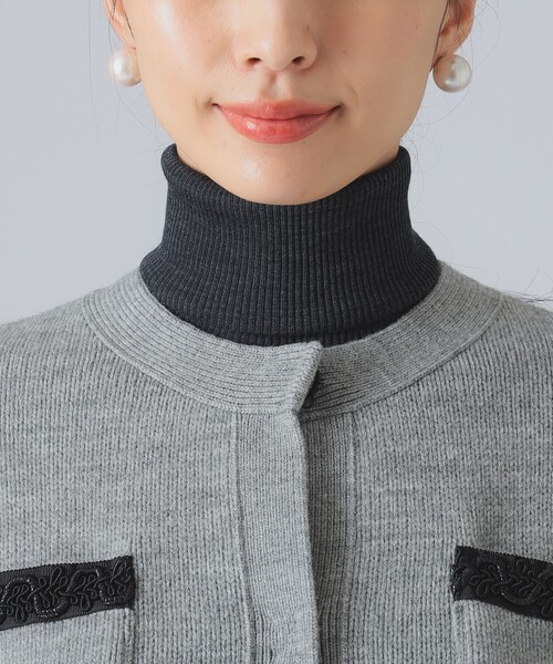 EFFE BEAMS（エッフェビームス）の「3G ウール ジャケット カーディガン（カーディガン/ボレロ・レディース・ネイビー/ライトグレー・ONE SIZE）」の14枚目の写真