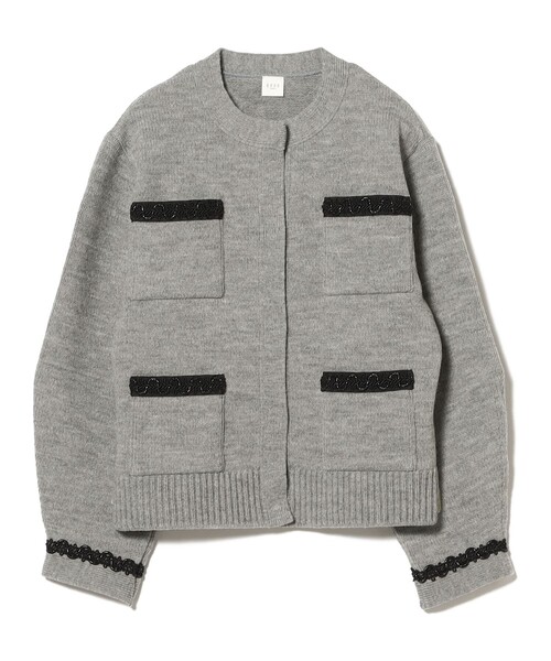 EFFE BEAMS（エッフェビームス）の「3G ウール ジャケット カーディガン（カーディガン/ボレロ・レディース・ネイビー/ライトグレー・ONE SIZE）」の9枚目の写真