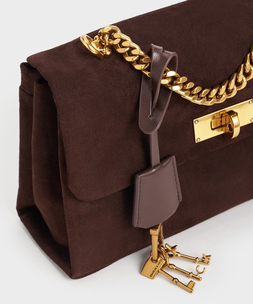 CHARLES & KEITH◆Kerry チェーンハンドル クロスボディバッグ M Kerry ケリー チェーンハンドルクロスボディバッグ（ショルダー