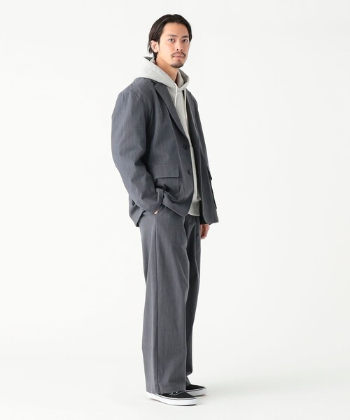 B:MING by BEAMS（ビーミングバイビームス）の「ストライプ ジャージー ジャケット（テーラードジャケット・メンズ・ネイビー/グレー・S/XL/L/M）」の11枚目の写真