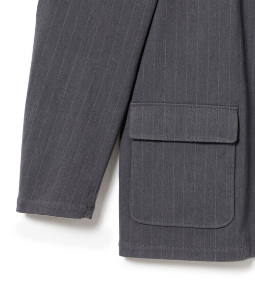 B:MING by BEAMS（ビーミングバイビームス）の「ストライプ ジャージー ジャケット（テーラードジャケット・メンズ・ネイビー/グレー・S/XL/L/M）」の3枚目の写真