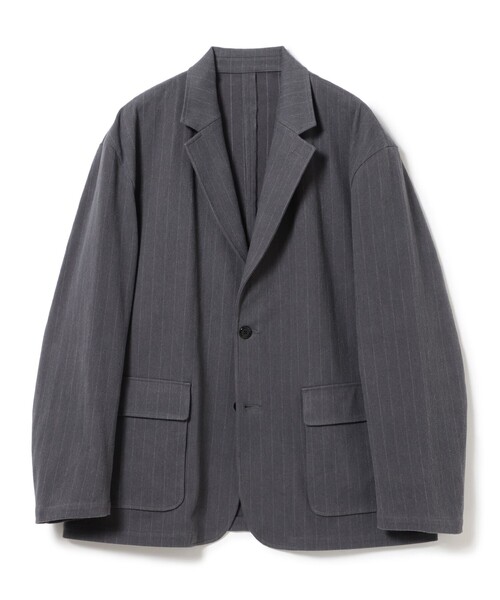 B:MING by BEAMS（ビーミングバイビームス）の「ストライプ ジャージー ジャケット（テーラードジャケット・メンズ・ネイビー/グレー・S/XL/L/M）」の5枚目の写真