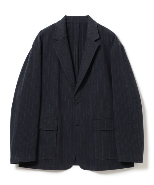 B:MING by BEAMS（ビーミングバイビームス）の「ストライプ ジャージー ジャケット（テーラードジャケット・メンズ・ネイビー/グレー・S/XL/L/M）」の8枚目の写真