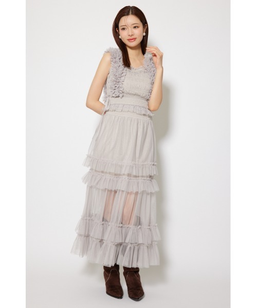 rienda(リエンダ)の「シアーチュールブラウス 秋服 夏服 ノースリーブトップス(シャツ/ブラウス・レディース・ブラック/ベージュ/ブラウン・FREE)」の20枚目の写真