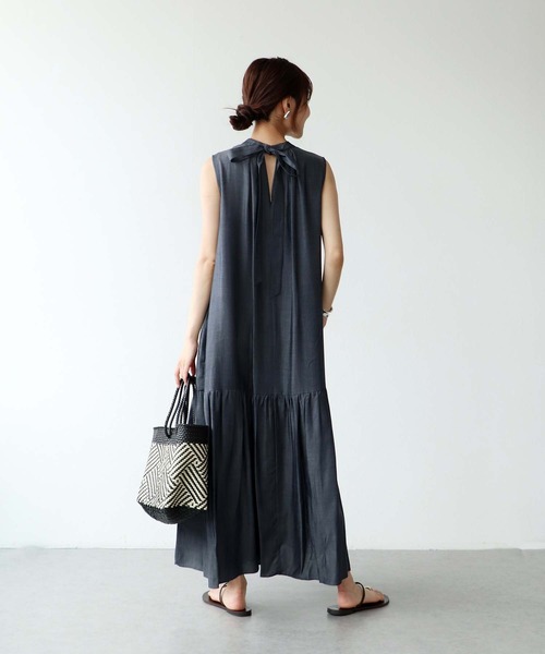 Jines（ジネス）の「キュプラデニムティアードワンピース（ワンピース・レディース・ブルー/インディゴブルー・38）」の12枚目の写真