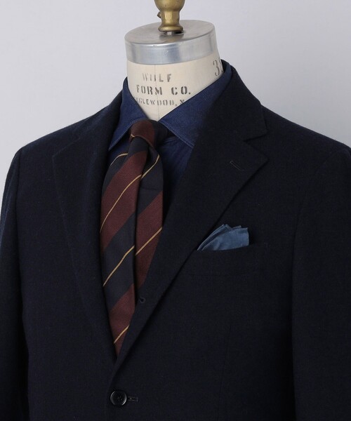 SHIPS（シップス）の「Puccini: シルク ブークレ レジメンタル ネクタイ（ネクタイ・メンズ・ネイビー/ダークブルー/コバルトブルー・1）」の5枚目の写真