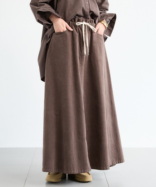 BARNYARDSTORM（バンヤードストーム）の「BARNYARDSTORM / コーデュロイフレアースカート / マシンウォッシャブル 【「BABALOG」チャンネルご紹介アイテム】（スカート・レディース・ブラウン/ベージュ・S/M）」の9枚目の写真
