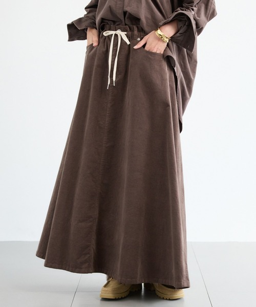 BARNYARDSTORM（バンヤードストーム）の「BARNYARDSTORM / コーデュロイフレアースカート / マシンウォッシャブル 【「BABALOG」チャンネルご紹介アイテム】（スカート・レディース・ブラウン/ベージュ・S/M）」の8枚目の写真