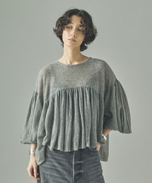 カレンソロジー Curensology CL306182ER Vネックアゼ ニット セーター ラメ糸混 FREE グレー レディース other - カレンソロジー Vネックアゼ ニット セーター ラメ糸混