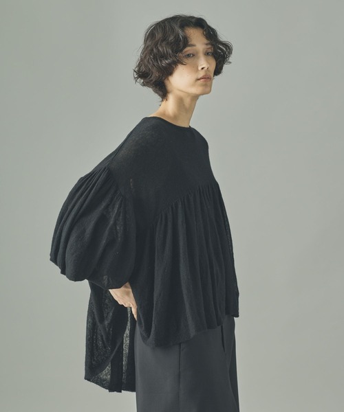 ニット セーター Curensology(カレンソロジー)/フラッフィーギャザーニットプルオーバー レディース Curensology（カレンソロジー）の「Curensology(カレンソロジー