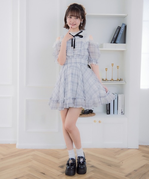 レイヤード風オフショルワンピース（ワンピース）｜couture BY