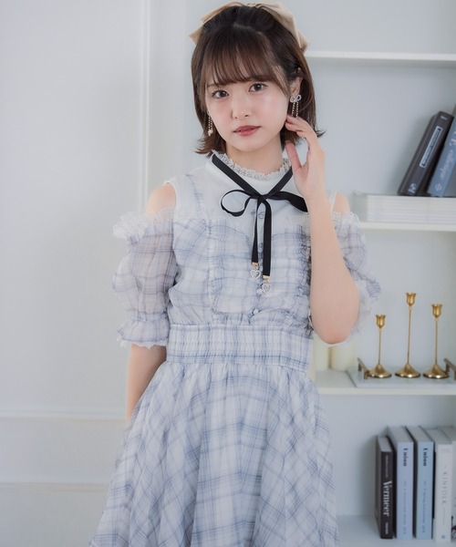 ROJITA レイヤード風オフショルワンピース レイヤード風オフショルワンピース | Rlab store