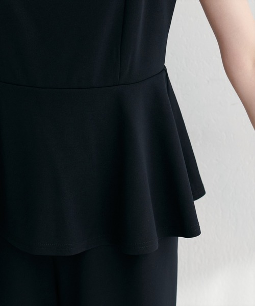 natural couture(ナチュラルクチュール)の「【WEB限定】ストレッチペプラムオールインワン(つなぎ/オールインワン・レディース・グレー/ブラック/グレイッシュベージュ・FREE)」の12枚目の写真