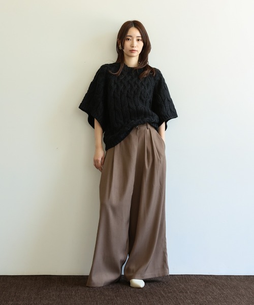 select MOCA Et(セレクトモカエト)の「【Et】Half-Sleeve Cable Knit(ニット/セーター・レディース・モカ/アイボリー/ブラック・FREE)」の22枚目の写真