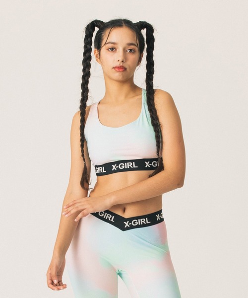 X-girl SPORTS（エックスガールスポーツ）の「MARBLE SPORTS BRA（スポーツブラ・レディース・マルチ・MEDIUM/LARGE）」の2枚目の写真