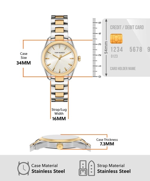 TORY BURCH(トリーバーチ)の「トリーバーチ 腕時計 レディース アナログ ステンレス TBW9061(アナログ腕時計・レディース・マルチ・FREE)」の3枚目の写真