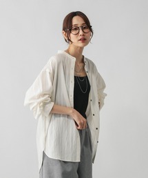 GLOBAL WORK | シアーストライプシャツ長袖/575131(シャツ/ブラウス)