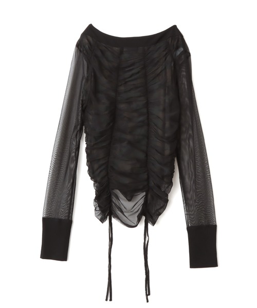 atmos pink（アトモスピンク）の「atmos pink See-through Layered LS T-shirt / アトモス ピンク シースルー レイヤード エルエス ティーシャツ（Tシャツ/カットソー・レディース・グレー/ブラック/ウッドランド・FREE）」の7枚目の写真