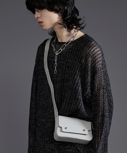 Ellno Loset（エルノロゼット）の「コンパクトショルダーバック（ショルダーバッグ・メンズ・ブラック/ホワイト/グリーン・FREE）」の11枚目の写真