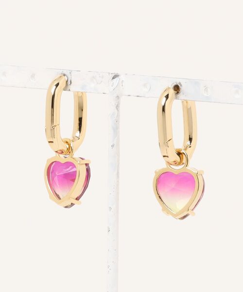 Three Four Time(スリーフォータイム)の「ハートビジュ×エポワンタッチピアス(2WAY)(ピアス(両耳用)・レディース・グリーン/アイボリー・FREE)」の13枚目の写真