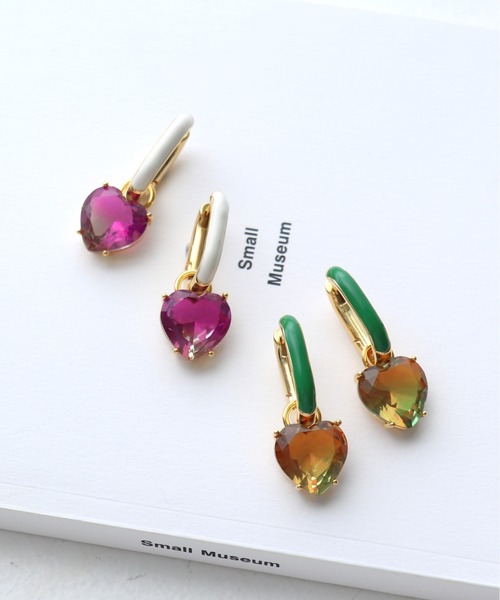 4°C ２wayピアス ハートビジュ×エポワンタッチピアス（2WAY)（ピアス（両耳用