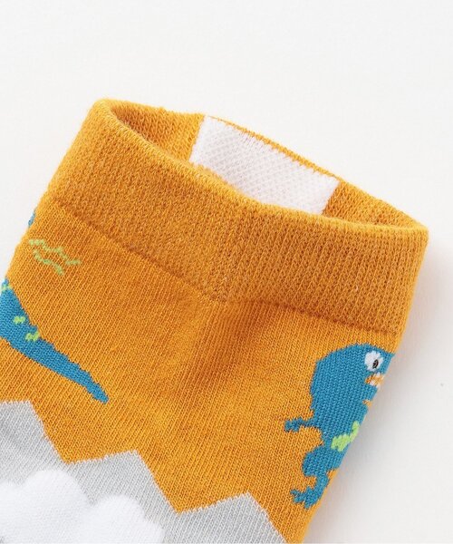 kladskap（クレードスコープ）の「恐竜ショートソックス2足セット（ソックス/靴下・キッズ・ベージュ/ブラック・L(18-20cm)/M(16-18cm)/S(13-15cm)/11-13cm）」の6枚目の写真