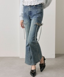 OLIVE des OLIVE | 【S・Mサイズ展開/美脚効果】サイドスリットストレッチデニムパンツVer2(デニムパンツ)