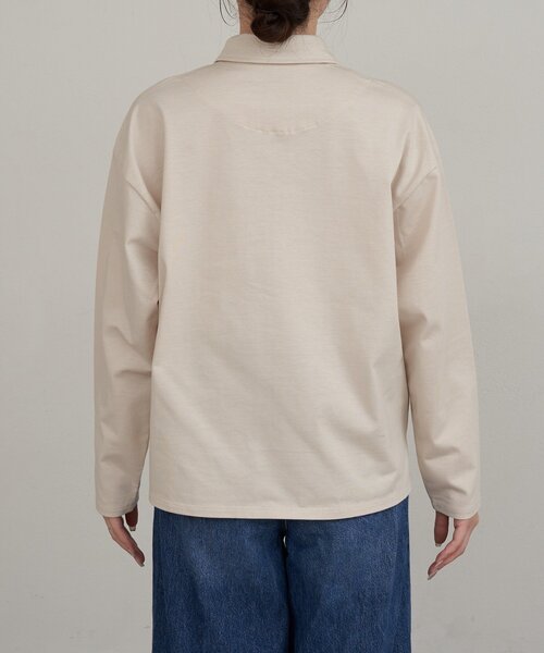 russet(ラシット)の「【再値下げ】スキッパーラガーシャツ(Tシャツ/カットソー・レディース・ダークグレー/ベージュ・FREE)」の12枚目の写真