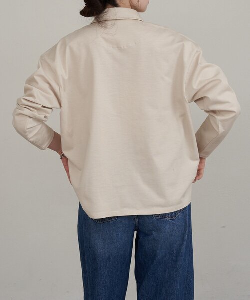 russet(ラシット)の「【再値下げ】スキッパーラガーシャツ(Tシャツ/カットソー・レディース・ダークグレー/ベージュ・FREE)」の17枚目の写真