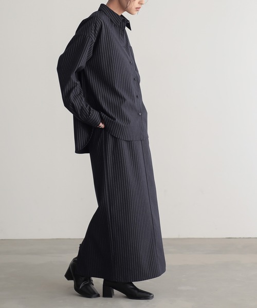 for/c（フォーシー）の「[新色追加]ストレッチオーバーシャツ【サスティナブル】（シャツ/ブラウス・レディース・グレー/ブラック/ネイビー/オフホワイト・M/L）」の10枚目の写真