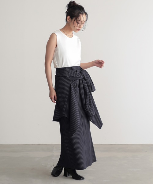 for/c（フォーシー）の「[新色追加]ストレッチオーバーシャツ【サスティナブル】（シャツ/ブラウス・レディース・グレー/ブラック/ネイビー/オフホワイト・M/L）」の12枚目の写真