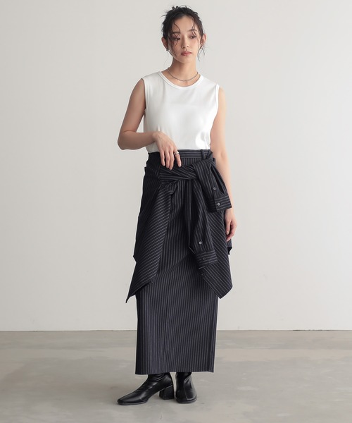 for/c（フォーシー）の「[新色追加]ストレッチオーバーシャツ【サスティナブル】（シャツ/ブラウス・レディース・グレー/ブラック/ネイビー/オフホワイト・M/L）」の13枚目の写真