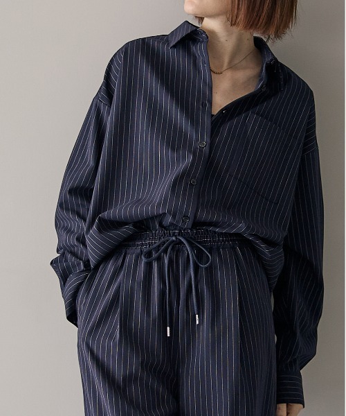 for/c（フォーシー）の「[新色追加]ストレッチオーバーシャツ【サスティナブル】（シャツ/ブラウス・レディース・グレー/ブラック/ネイビー/オフホワイト・M/L）」の19枚目の写真