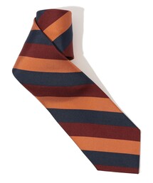 未使用級✨️ ドリスヴァンノッテン ネクタイ ストライプ オレンジ リネン シルク Dries Van Noten(ドリス ヴァン ノッテン) ネクタイ(メンズ