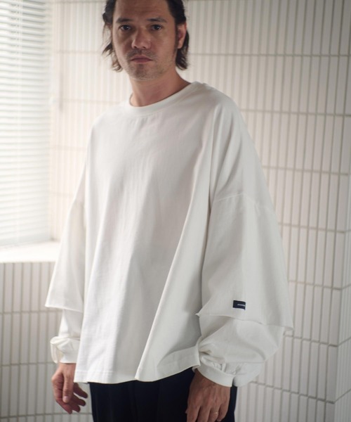 mlt5400-wide boxcut layered long sleeve 長袖Tシャツ(AP2524023)