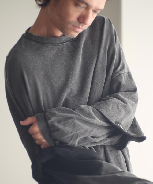 ADAM PATEK（アダムパテック）の「mlt5400-wide boxcut layered long sleeve 長袖Tシャツ(AP2524023)（Tシャツ/カットソー・メンズ・ホワイト/ブラック・1/2）」の11枚目の写真