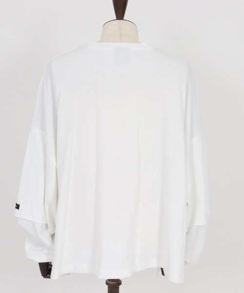 ADAM PATEK（アダムパテック）の「mlt5400-wide boxcut layered long sleeve 長袖Tシャツ(AP2524023)（Tシャツ/カットソー・メンズ・ホワイト/ブラック・1/2）」の16枚目の写真