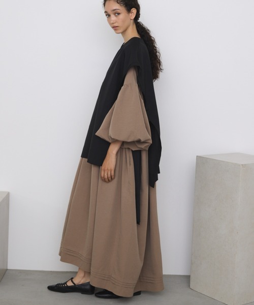 Libra Cue（リブラ キュー）の「サイドベルトオーバージレ（ベスト・レディース・ブラック/ベージュ・FREE）」の5枚目の写真