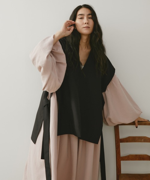 Libra Cue（リブラ キュー）の「サイドベルトオーバージレ（ベスト・レディース・ブラック/ベージュ・FREE）」の19枚目の写真