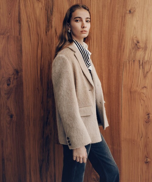 モヘヤループ シャギー ジャケット（テーラードジャケット）｜Demi