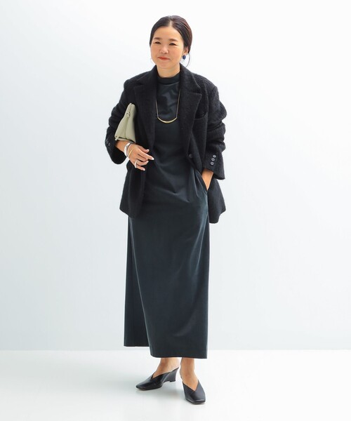 Demi-Luxe BEAMS(デミルクス ビームス)の「【1/15再値下げ】モヘヤループ シャギー ジャケット(テーラードジャケット・レディース・ブラック/オートミール・38/36)」の10枚目の写真