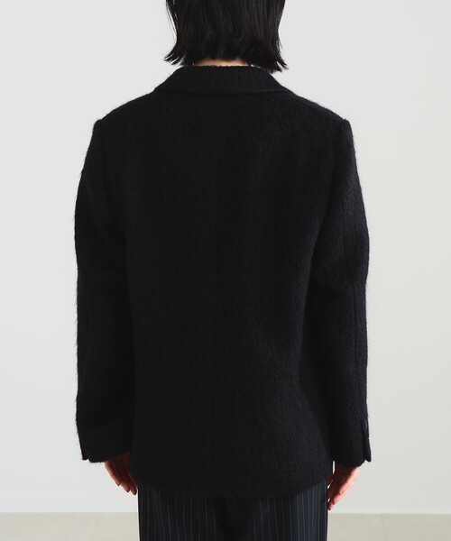 Demi-Luxe BEAMS(デミルクス ビームス)の「【1/15再値下げ】モヘヤループ シャギー ジャケット(テーラードジャケット・レディース・ブラック/オートミール・38/36)」の15枚目の写真