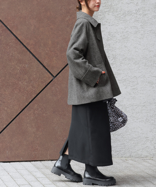 追加》尾州ウールスーパー100Aラインコート（ステンカラーコート