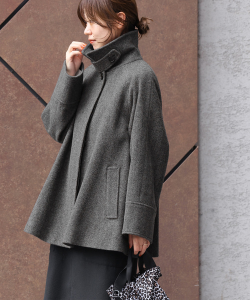 新品タグなし 尾州ウールスーパー100Aラインコート JOURNAL STANDARD relume ステンカラーコート コート 「追加」尾