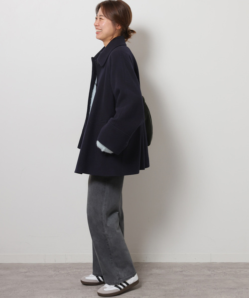 追加》尾州ウールスーパー100Aラインコート（ステンカラーコート