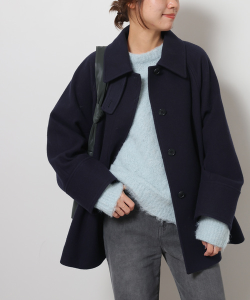 追加》尾州ウールスーパー100Aラインコート（ステンカラーコート