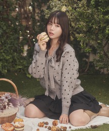 ribbon dot viviana cardigan/リボンドットヴィヴィアナカーディガン