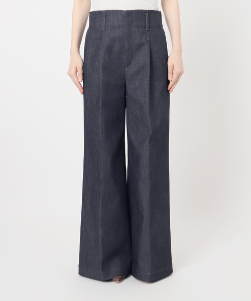 Noble（ノーブル）の「デニムライクスラックス（デニムパンツ・レディース・ネイビー・36/38）」の17枚目の写真